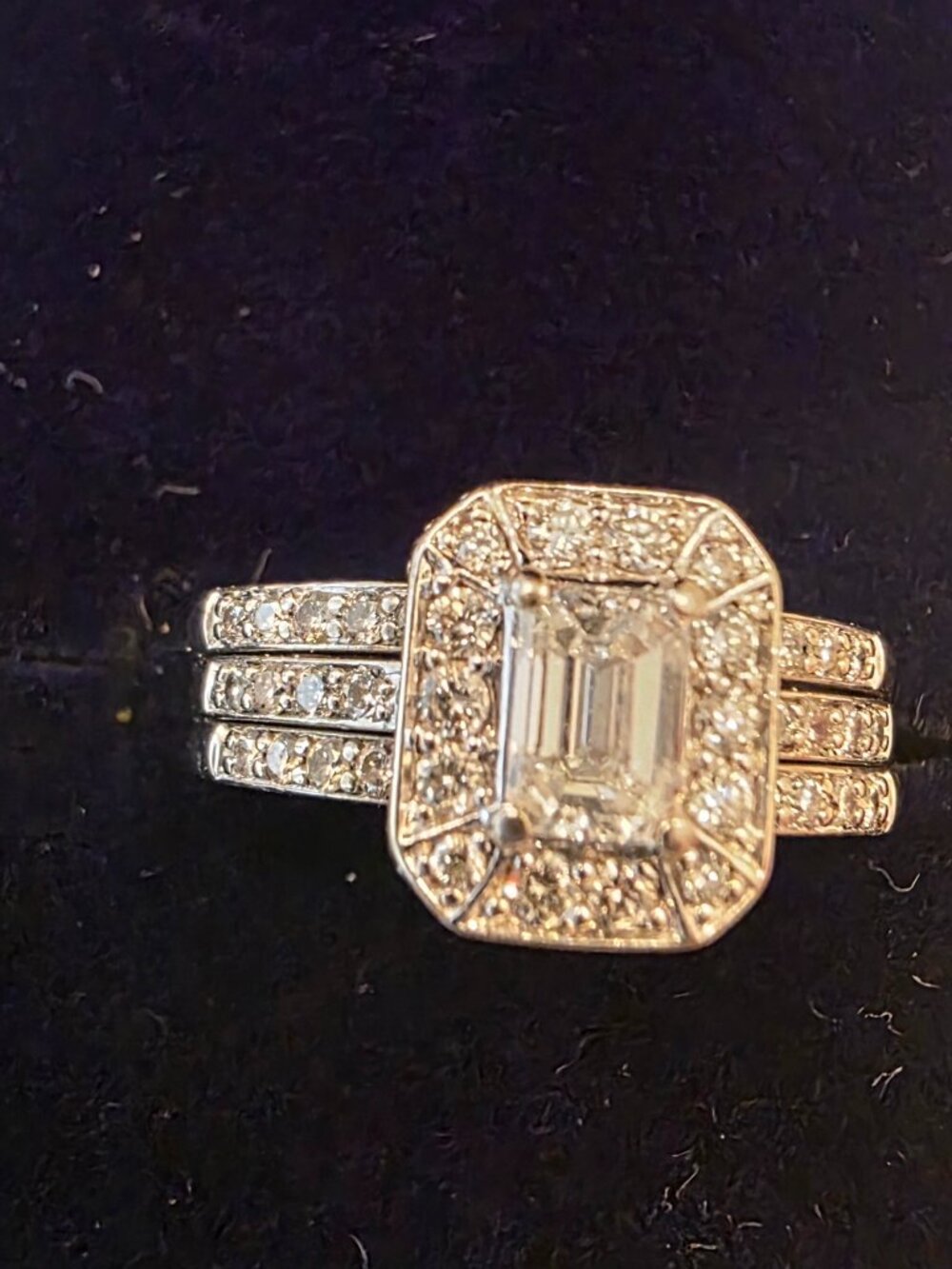 14kt White Gold Bridal Set